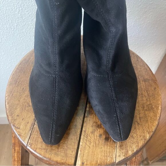 Worthington Size 11 Elegant Black Suede Women's Ankle Boots - Picture 5 of 8